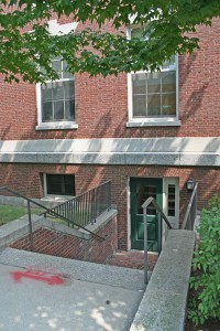 This unmarked entrance was the door to FDR's Crimson offices on Quincy Street.