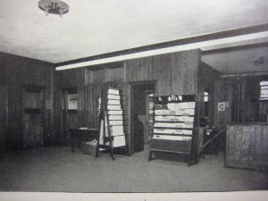The officers offices: the door to the left of the table was FDR's; the editor next to the right; and the counter was for the business manager.